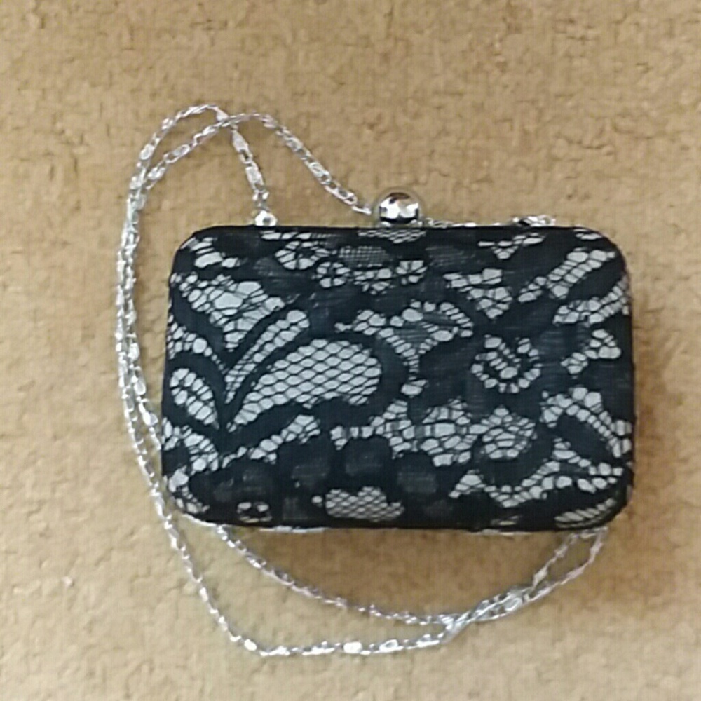 Black Lace Clutch Purse